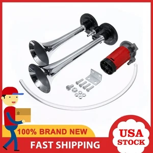1000DB 12V Super Loud Air Horn Compressor Dual Trumpet For Truck Train Boat Car√ - Bild 1 von 8