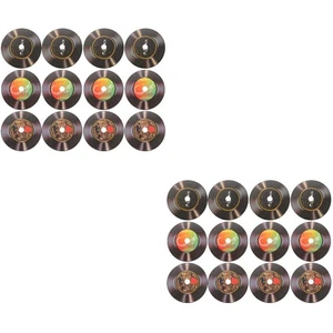 Set of 2 Vinyl Record Display Wall Hanging Decorations for Walls Vintage - Picture 1 of 12