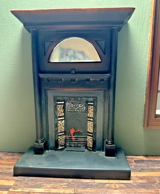 Dolls House Resin Fireplace with Mirror 1:12 Scale ( 820) - Image 1 of 4