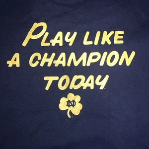 VINTAGE 90s Notre Dame Fighting Irish “Play Like A Champion Today” Tee Size XXL - Picture 1 of 3
