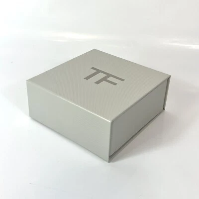 Authentic TOM FORD Extra Small Square Empty Gift Box Container Gray 4.25”x1.75"
