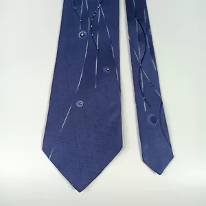 Corbata para hombre Daniel Hechter brillante diseño artístico azul brillo - Imagen 1 de 10