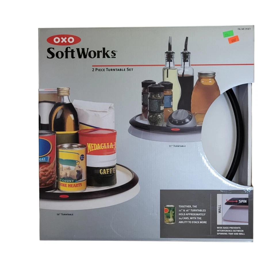 Juego de tocadiscos de 2 piezas OXO Softworks - 11" y 16" - Lazy Susans Foto 1 de 4