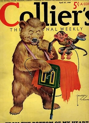 April 27, 1940 Collier's Magazine, Herbert Hoover on Russia, Lawson Wood Cover - Image 1 of 4