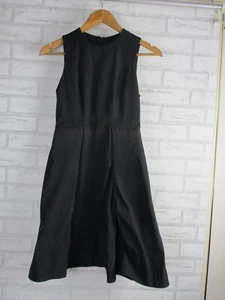 Cue womens mini dress black 6 sleeveless exposed zip - Picture 1 of 10
