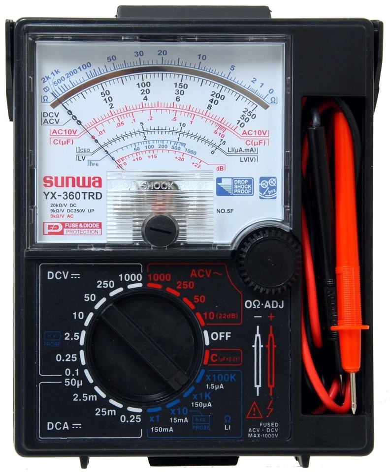 Sunwa YX360-TRD 7-Function 16-Range Analog Multimeter Tester