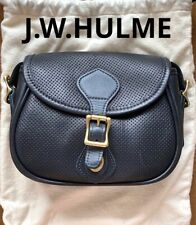 J.W.HULME Leather Shoulder Bag Black Used From Japan MADE IN USA MINNESOTA FS