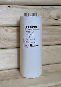 SET OF 2 RIFA PEH200PD4470MU2 CAPACITOR 4700 uF +/-20% 100 V -40/+85C TESTED - Picture 1 of 3