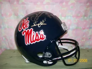 ARCHIE MANNING SIGNED OLE MISS F/S REPLICA HELMET #18 - Picture 1 of 2