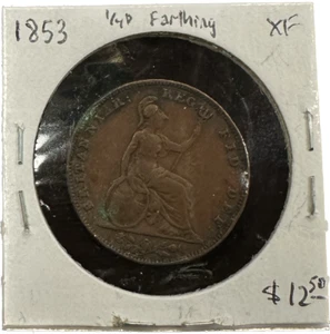 Great Britain Farthing 1853 XF Coin - Picture 1 of 2