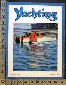 1939 HOWARD B FRANZÖSISCHES MOTORBOOT KUNSTABDECKUNG GULF MARINE JACOB YARD CITY AD FC2765 * - Bild 1 von 2