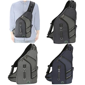Large Laptop Sling Backpack Sling Bag Pack Crossbody Bags Travel Chest Bag Purse - Picture 1 of 9