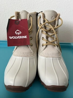 NWOB WOLVERINE Women's Torrent Waterproof Boot 9.5M full grain leather, Beige - Image 1 of 4
