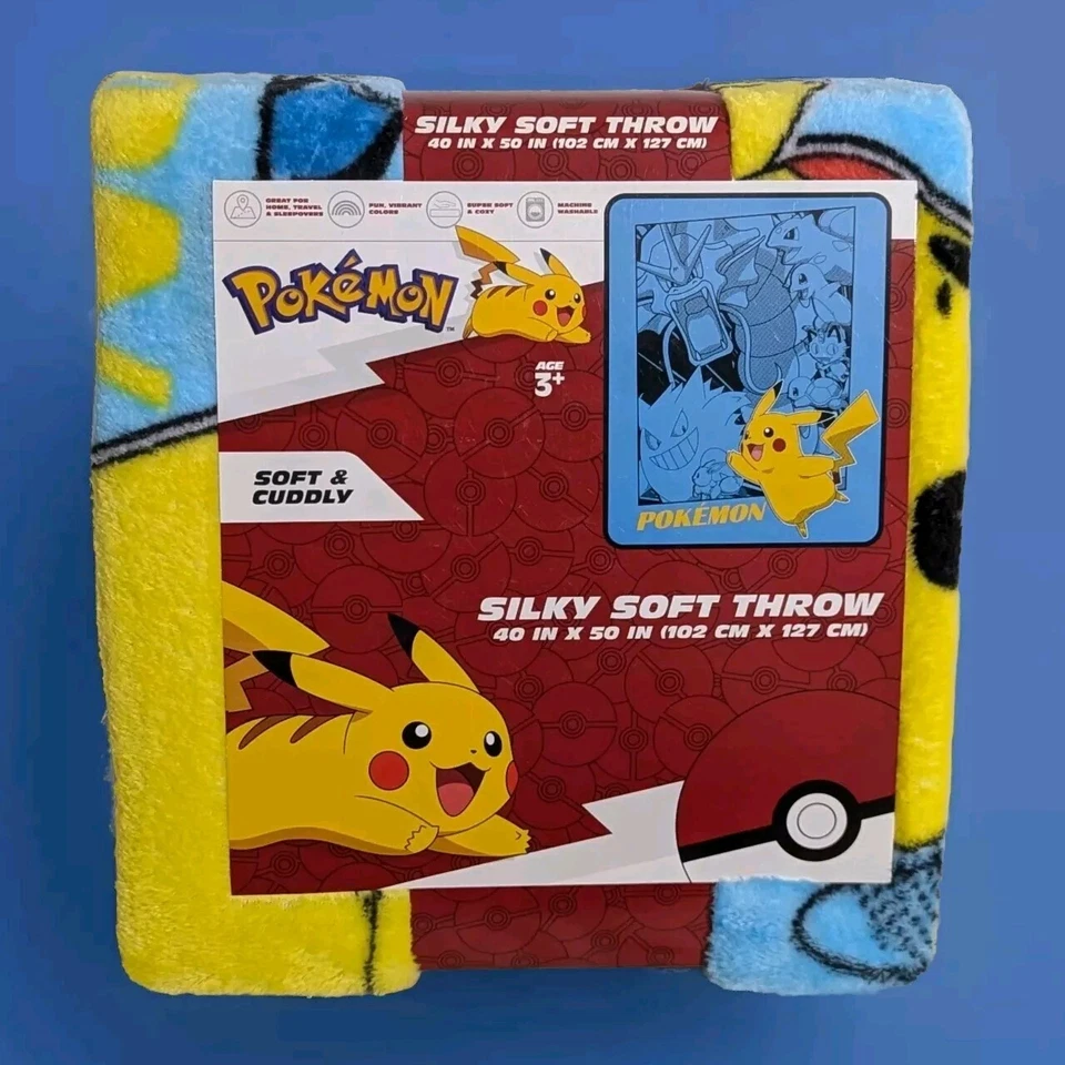 Pokemon Nintendo Plush Throw Blank 37 in in