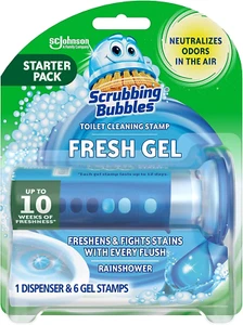 Scrubbing Bubbles Toilet Gel Stamps, Fresh Gel Toilet Cleaning Stamps, Helps Kee