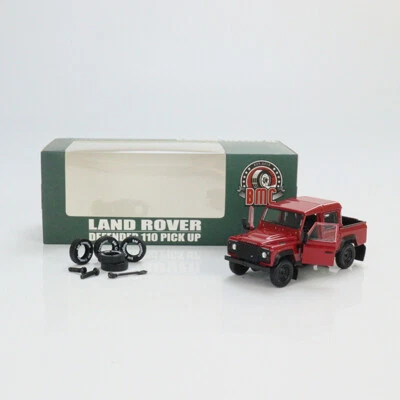 BM 1:64 Model Car Land Rover 2016 Defender 110 Pick Up Vehicle Collection -Red - Image 1 of 4