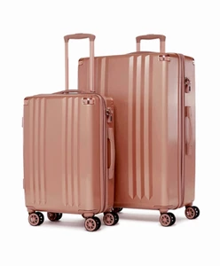 CALPAK METALLIC PINK HARD CASE LIGHTWEIGHT DURABLE LUGGAGE SET w/ TSA COMBO LOCK - Picture 1 of 8