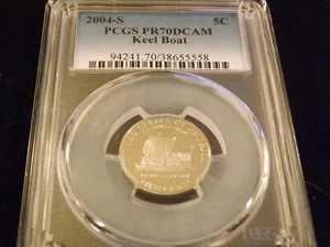 2004-S      5C       Keel Boat      PCGS PR 70 DCAM - Picture 1 of 2