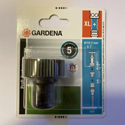 Gardena Hahnstück Kupplung Profi System XL 33,3mm G1" auf 19mm 3/4" Zoll 2802-20 - Bild 1 von 2