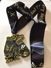 STING LIKE A BEE Running Race 5K Medal 2016 Knockout Parkinson's Disease