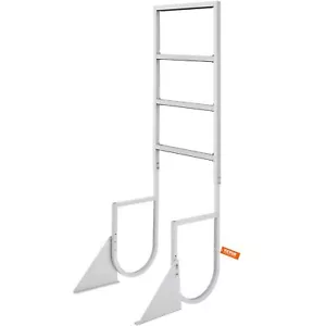Aluminum Alloy Pontoon Boat Ladder w/ 2'' Wide Step & Nonslip Rubber Mat 350 lbs - Picture 1 of 11
