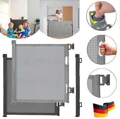 Treppenschutzrollo Absperrgitter Ausziehbar Treppe 0-140cm Türschutzgitter Baby - Bild 1 von 4
