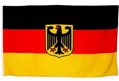 Deutschland Flagge Wappen 90m x 150m mit 2 Metallösen - Bild 1 von 3