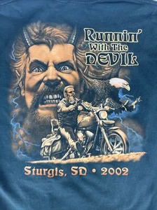 Vintage 2002 Harley Davidson Sturgis Rally Black Hills Rally Black T-Shirt XL - Picture 1 of 6