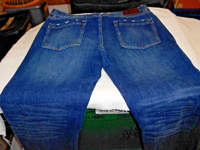 Mens CARBON 2 COBALT BUTTON FLY 5 Pocket blue denim jeans 37 x 32 (Actual) - Image 1 of 4