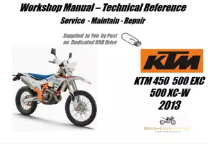 KTM 500EXC 500 EXC Service Repair Workshop Manual USB 2013 - Imagen 1 de 9