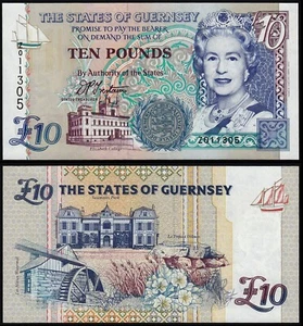 GUERNSEY 10 POUNDS TRESTAIN (P57ar) N. D. PREFIX Z- REPLACEMENT UNC - Picture 1 of 1