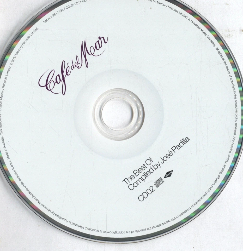 Cafe Del Mar: The Best Of Compilled By Jose Padilla (Disc 2) CD only - Image 1 of 1