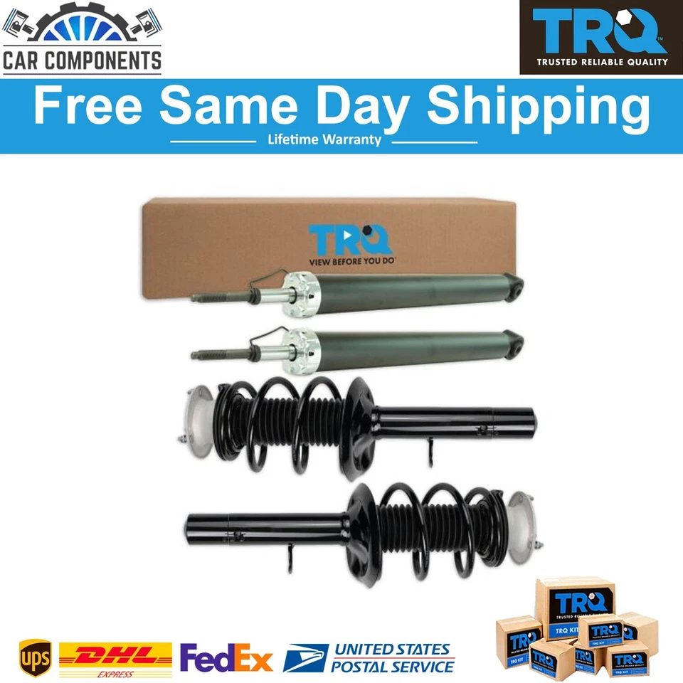 TRQ Front & Rear Complete Strut Assembly & Shock Absorber Kit For 2004-10 BMW X3 - Image 1 of 4