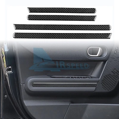 For MINI F65 24-up  Black Carbon Fiber Door Armrest Decorative Sticker - Imagem 1 de 4