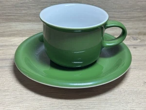 Arzberg Porzellan – Set Tasse mit Untertasse – dunkelgrün – klassisches Design - Bild 1 von 3