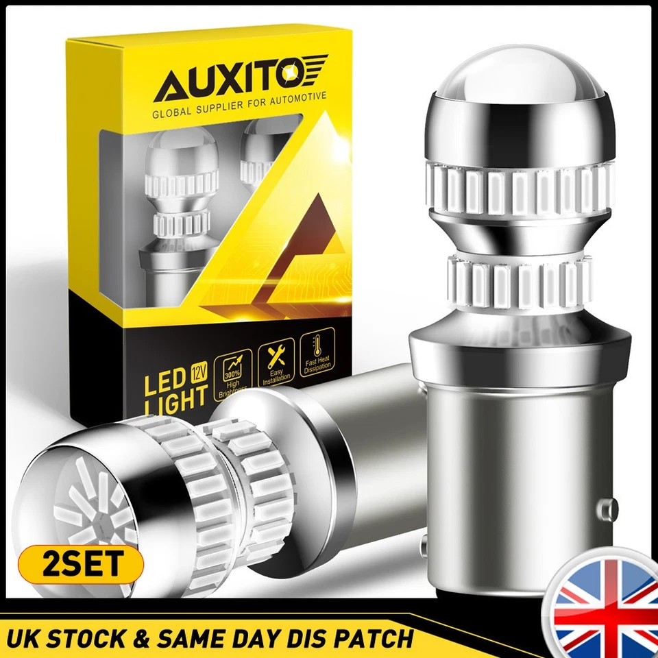 AUXITO LED Brake Stop Tail Brake Light Bulb Lamp Pure Red 1157 7528 2357 2057 2x