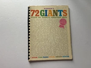 Hansen's 72 Giants Music of Today’s Greatest Hits, Vintage 70s Music Sheet - Bild 1 von 9