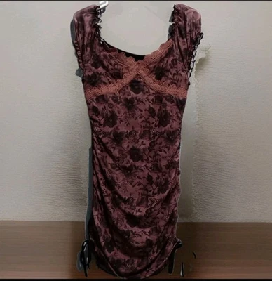 Vestido Babydoll Gótico Y2K Talla L Caprichoso Hada Oscura Grunge Punk AOP Mariposas Foto 1 de 4