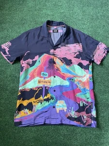 Scotch & Soda Printed Slim Fit Button Down Graphic Camp Shirt Size Medium M - Picture 1 of 6
