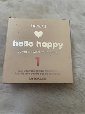 Benefit Hello Happy Dual-Coverage Powder Foundation Shade # 1~ 7.0g / 0.25 oz - Image 1 of 4