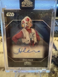 2024 Topps Chrome Black Star Wars Jessica Henwick As Jess Pava Auto ALS-JH - Picture 1 of 2