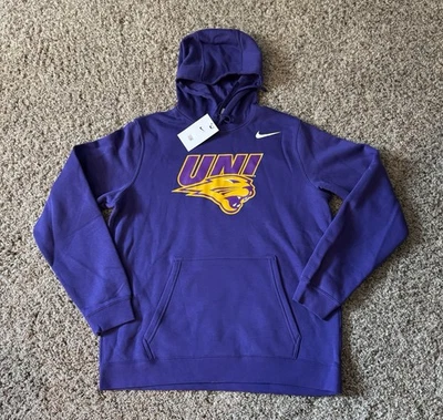 NEW Nike Northern Iowa Panthers UNI Purple Medium Hoodie Sweatshirt - Image 1 of 4