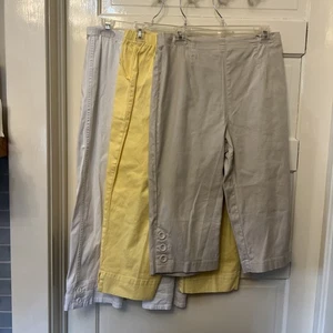 3 Paar Denim And Company D&C Active Stretch Caprihosen Pedal Pusher Cargo Gr. M - Bild 1 von 10