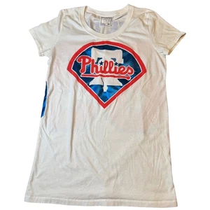 Pink Victoria's Secret Phillies MLB T-Shirt Women's Medium Baseball Tee - Picture 1 of 8