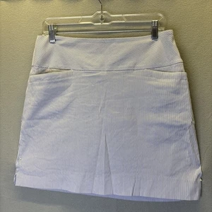 S.C & CO Women’s Golf Tennis Skort Skirt Athletic Blue White Striped Size M - Picture 1 of 8