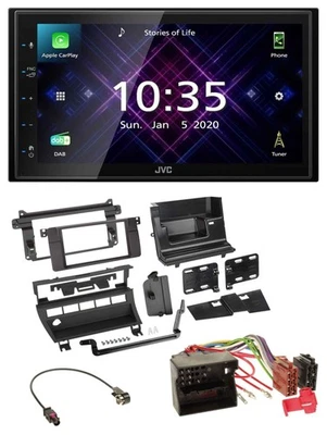 JVC DAB 2DIN MP3 Bluetooth USB Autoradio für BMW 3er 2002-2006 5 Schalteröffnung - Bild 1 von 4