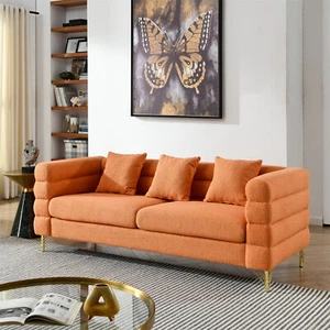 81'' 3-Seater Sofa Couch Upholstered Sofa Couch with 3 Pillows for Living Room - Picture 1 of 72