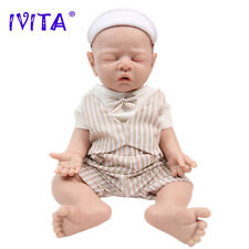 17" IVITA Sleeping Reborn Baby Doll Newborn Full Floppy Silicone Vivid Doll