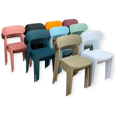 Stackable Modern Chairs Cafe Patio Outdoor Indoor Dining Restaurant Kitchen - Image 1 of 4