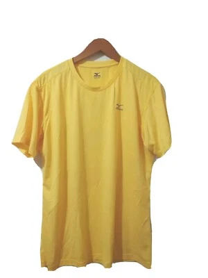 Mizuno Shirt Mens XL Short Sleeve Yellow Pullover Athletic Crew Neck Logo - Image 1 of 4